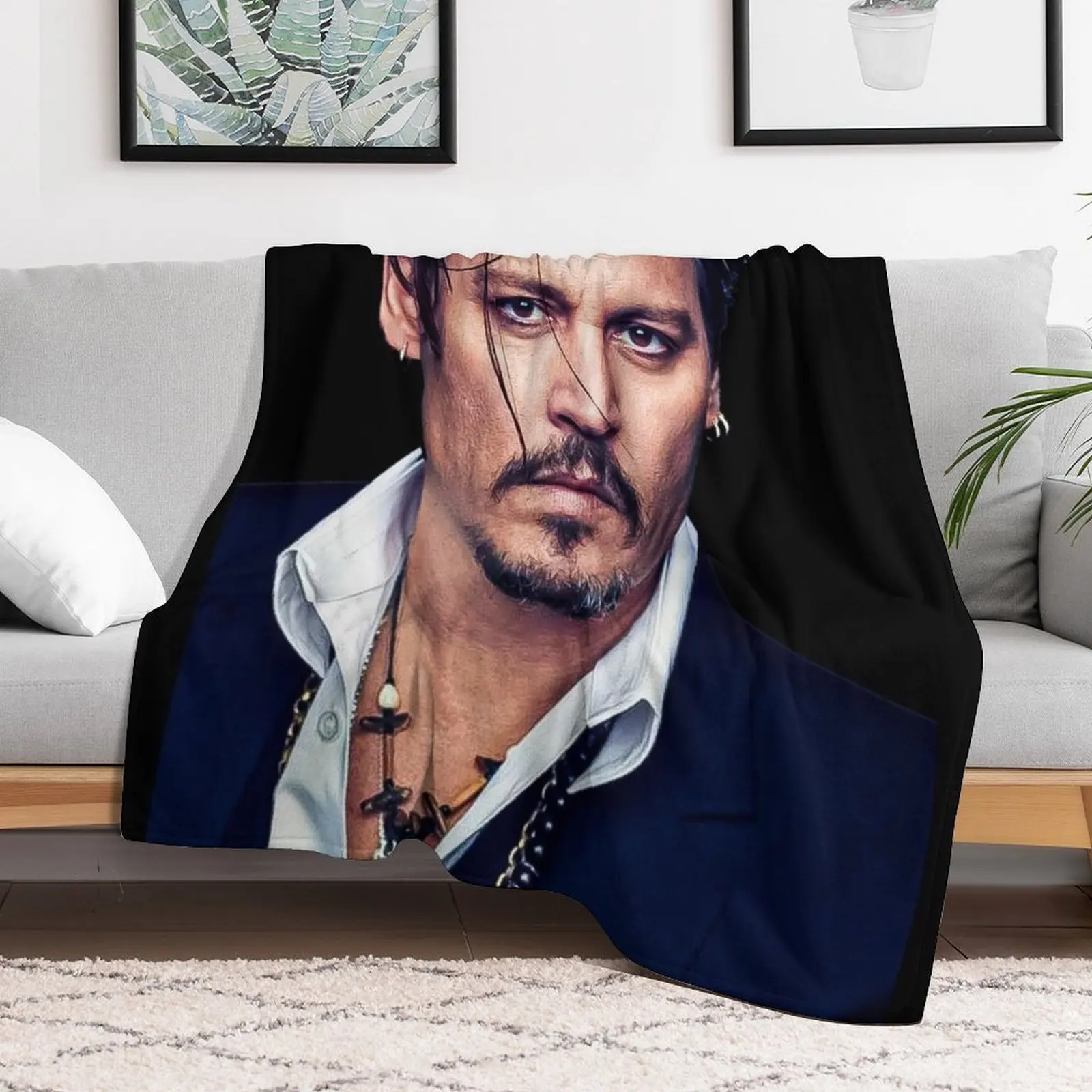 Johnny Depp PRO 8K Throw Blanket warm winter Decorative Beds Sofa Blankets For Sofas Blankets