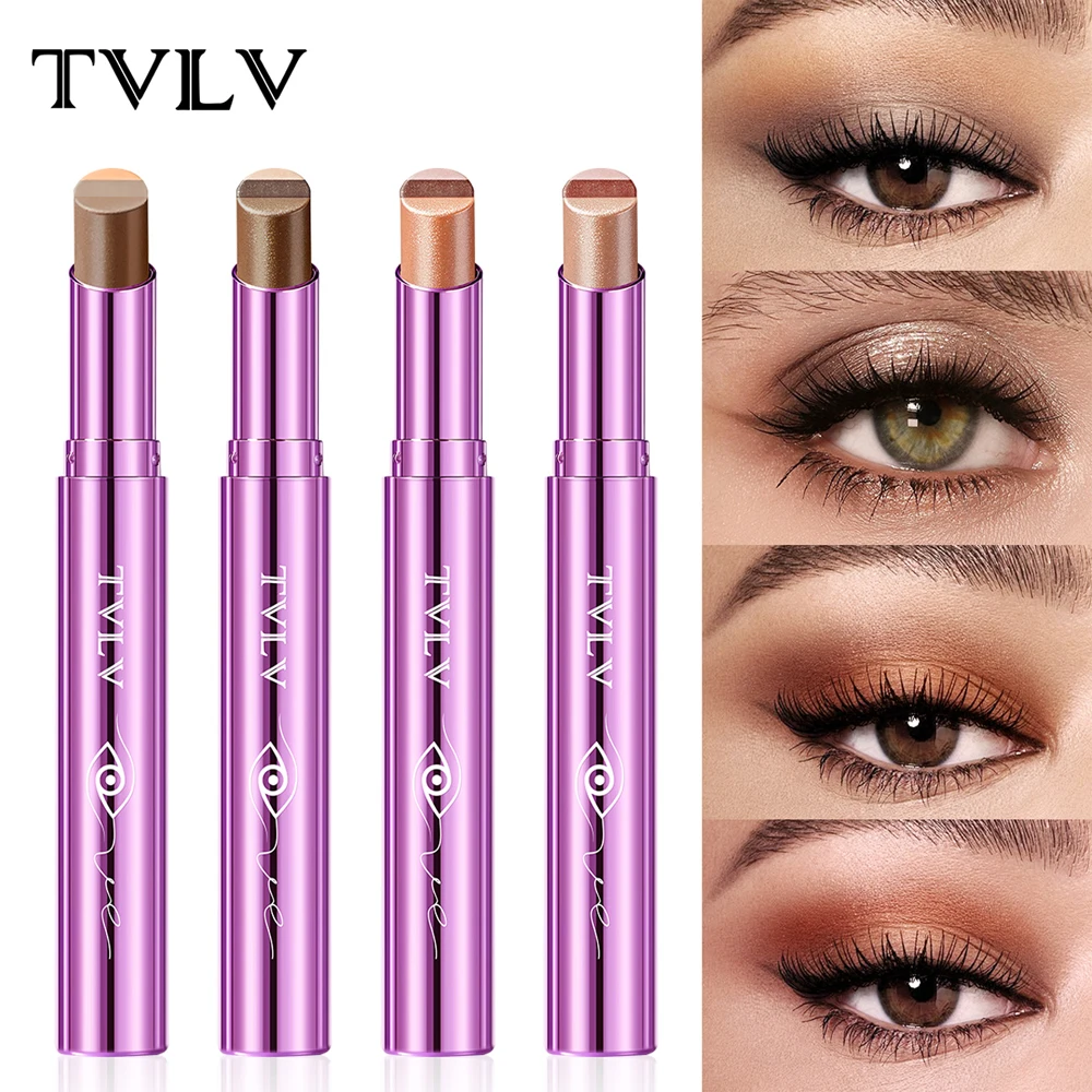 Gradient Two-Color Eye Shadow Pen Waterproof, Sweat Proof, Not Easy to Smudge, Pearlescent, Fine Shiny, Lazy Eye Shadow