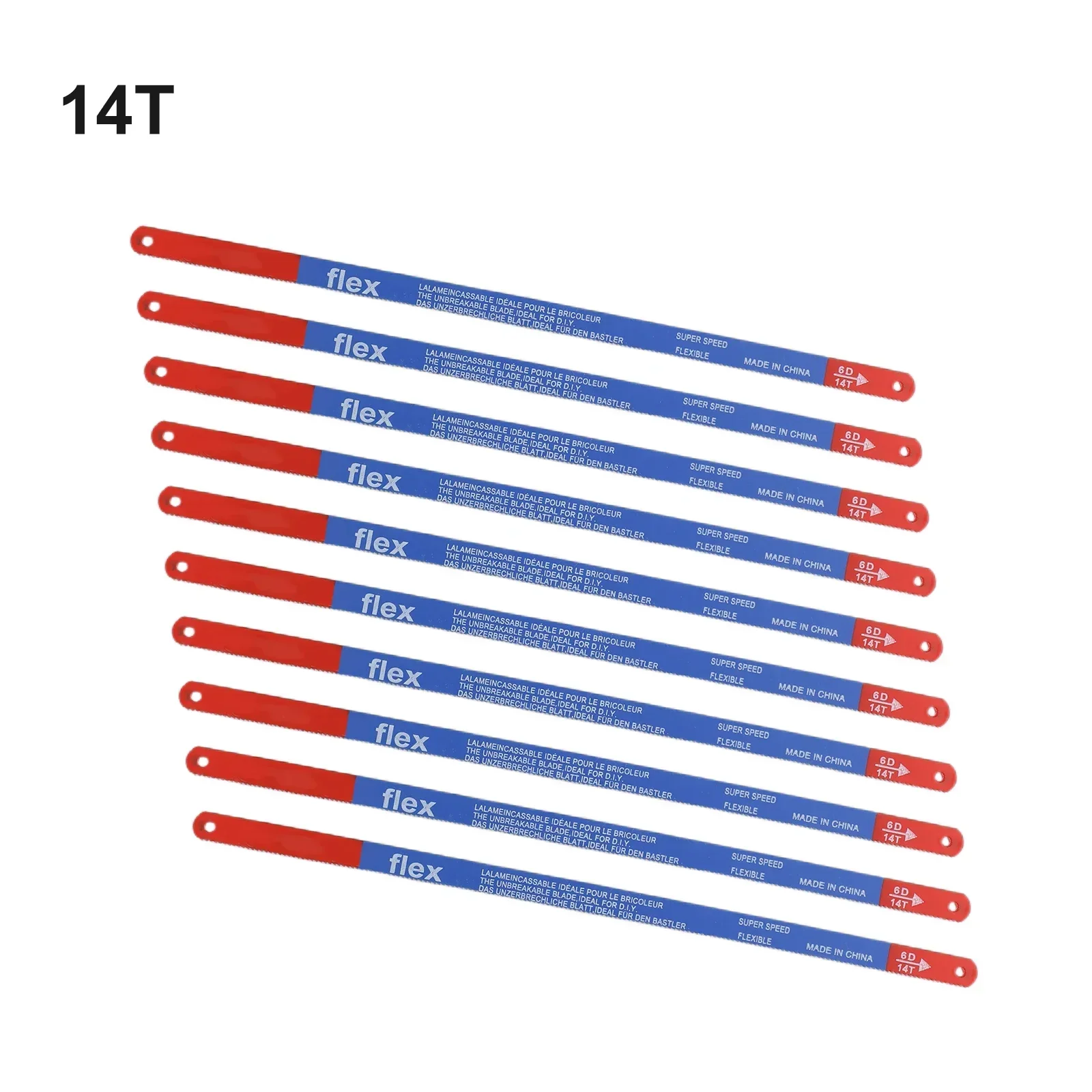 10Pcs 300mm Hacksaw Blades 14T/18T/24T Bi-Metal Hand Saw Blade For Cutting Bone/meat/PE & PVC Pipe Efficient And Powerful