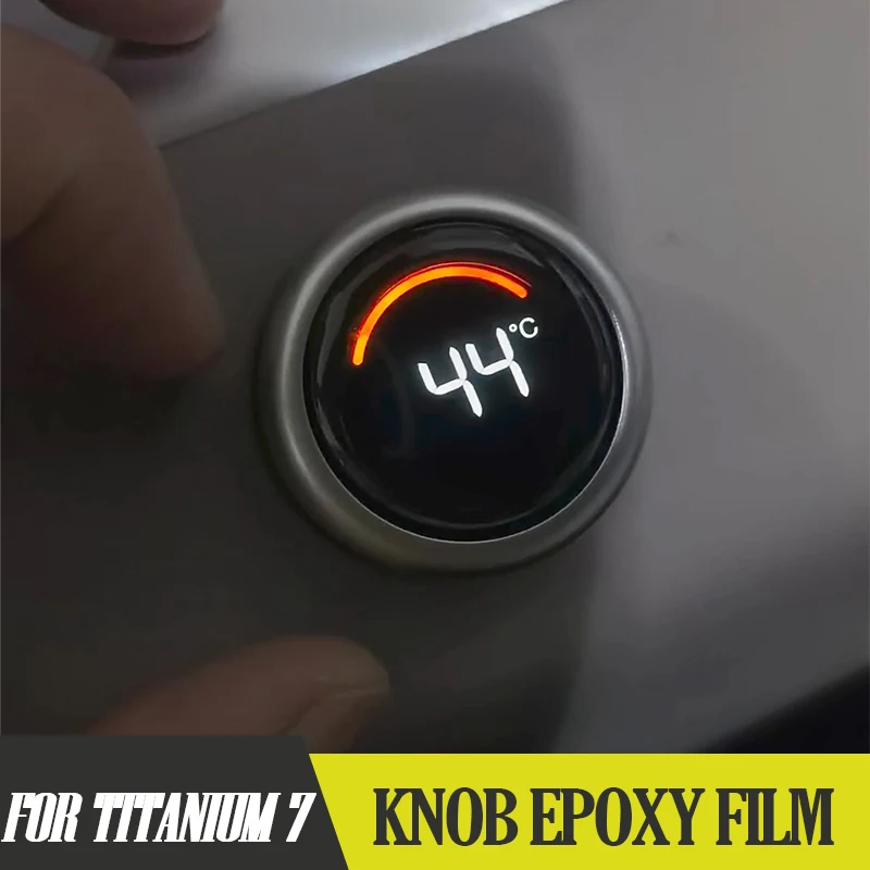 

Ручка центральной консоли из эпоксидной смолы для BYD Leopard 7, титановый 7, наклейки на кнопку управления холодильником, комплект защиты салона