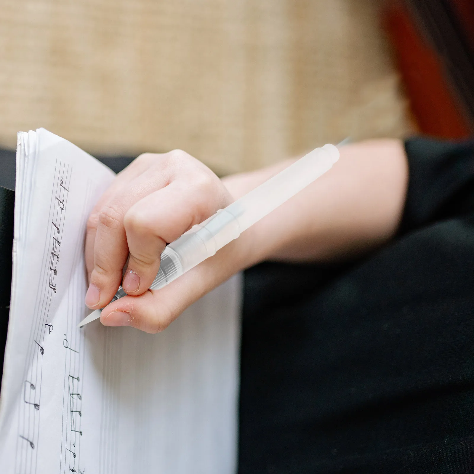 

6Pcs Refillable Watercolor Brush Pens Small Paint Brushes for Art Liner Detail Water Color Brushes Travel Outdoor Painting Tool