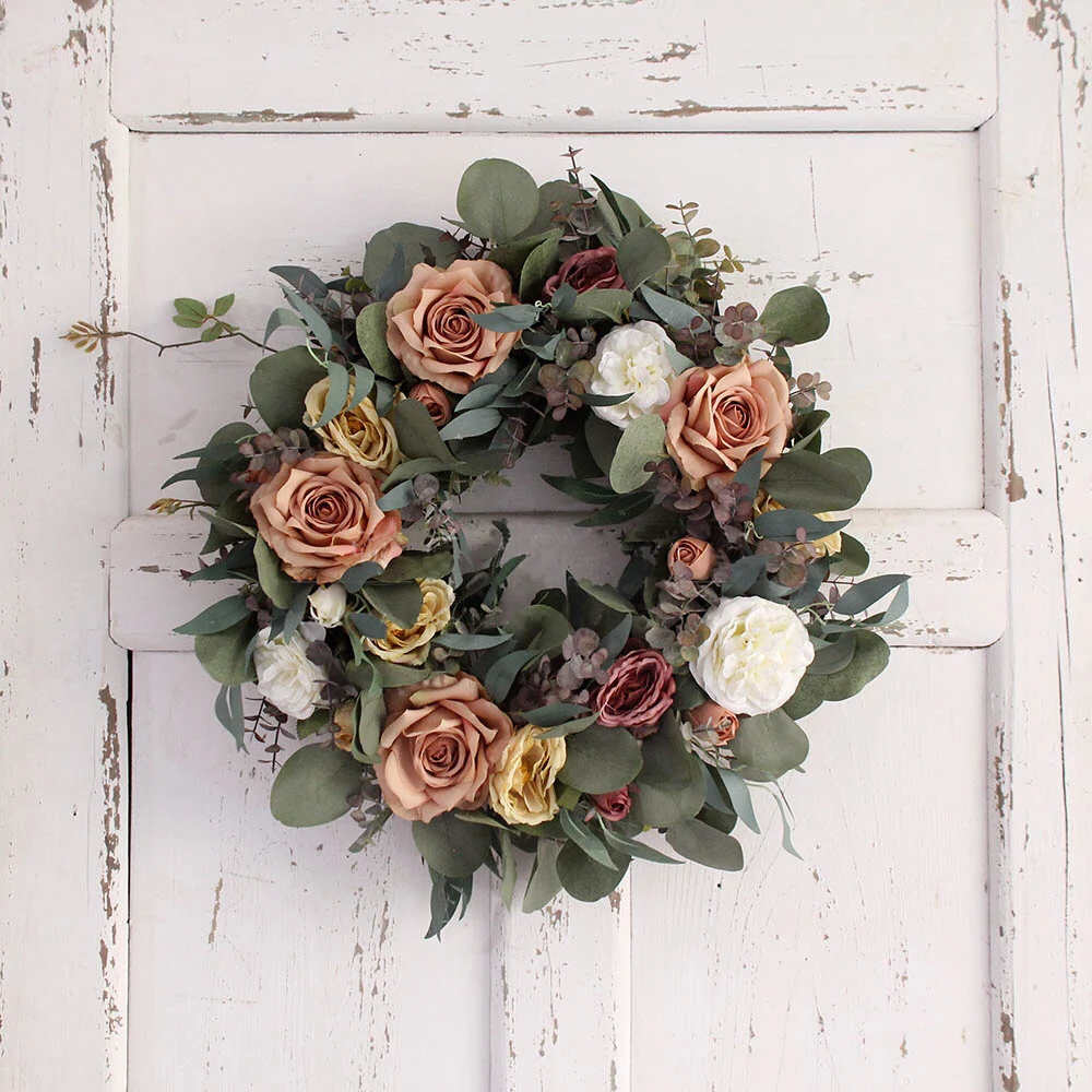 

Simulation Rose Garland Rattan Hanging Flower Row Wall Decoration Creative Living Room Decor Flores Party Wedding Diy Decor