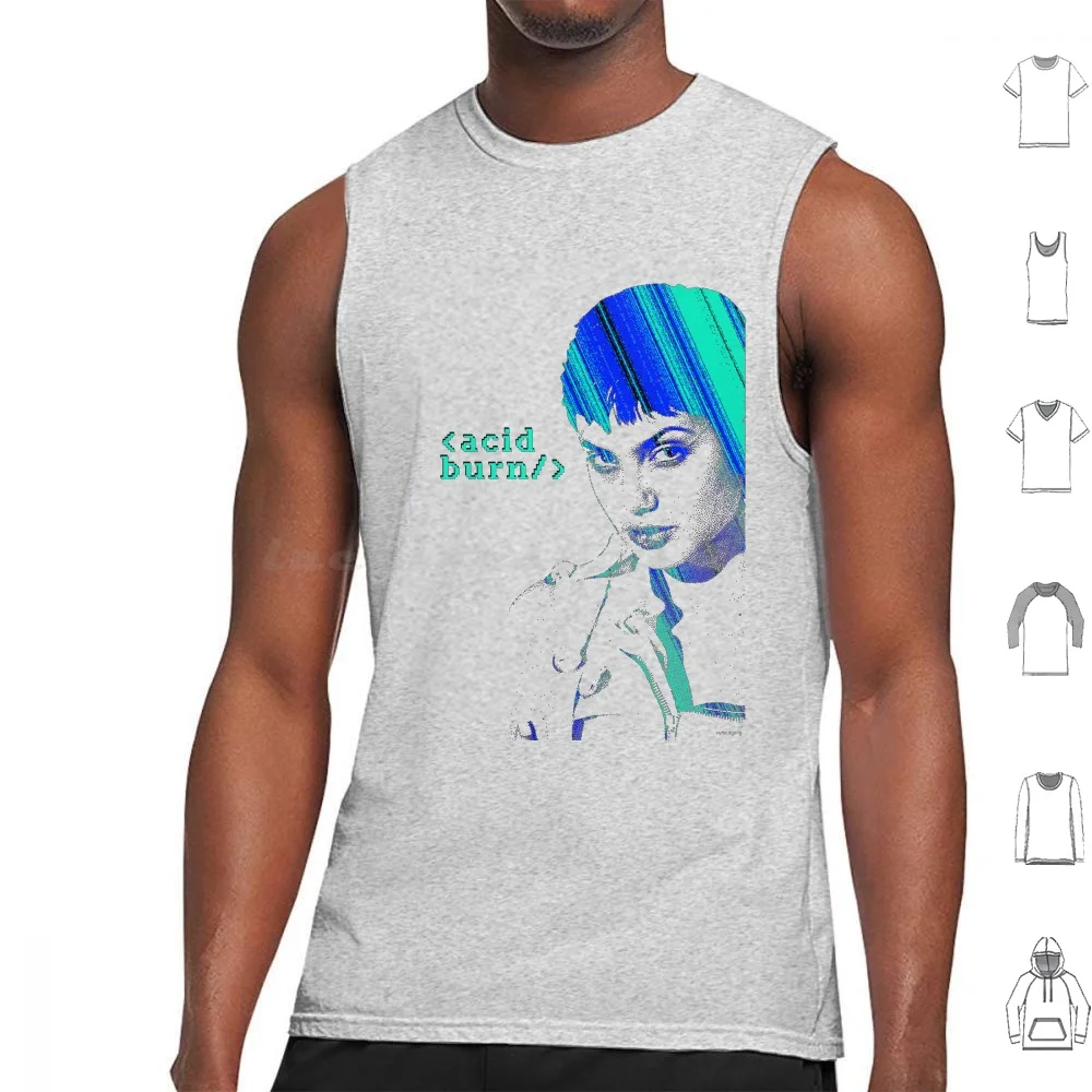 Acid Burn Tank Tops Vest Sleeveless Hackers Angelina Jolie Zero Cool Acid Burn