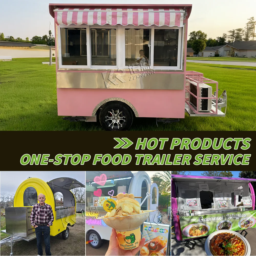 

Food Truck Custom Ice Cream Coffee Trailers Mobile Coffee Shop Fully Equipped Food Van Mobile Ice Cream Food Trailer
