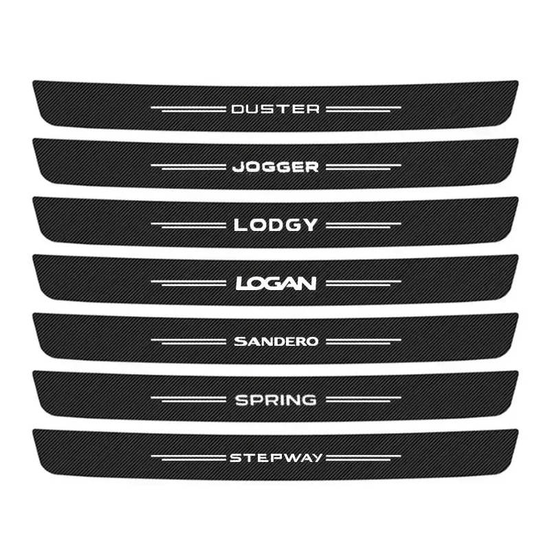 Car Door Threshold Scuff Plate Decals Sill Protector Stickers Tape for Duster Logan Lodgy JOGGER Sandero Logo GPL Xplore