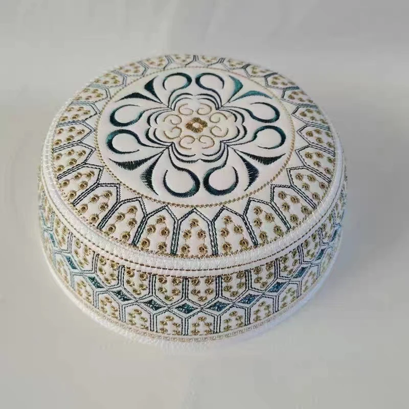 Bonés bordados muçulmanos para homens, Kippah, Arábia Saudita, Kippah, Chapéu de Oração Islâmica, Vestuário, Produtos Fiscais, Turquia, 03140