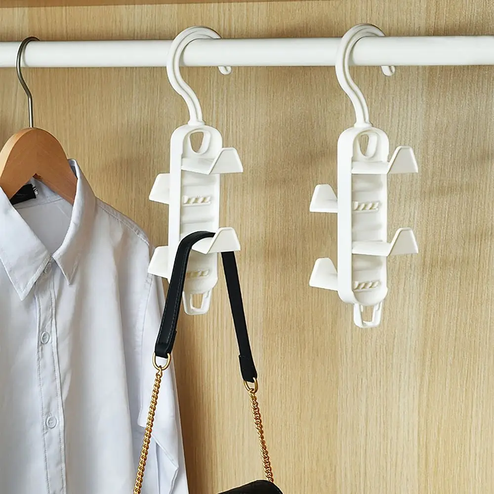 

Portable Plastic Hanging Storage Rack Closet Rod Anti-Damage Wardrobe Bag Hook Wardrobe Layered Storage Hanger Hook for Wardrobe