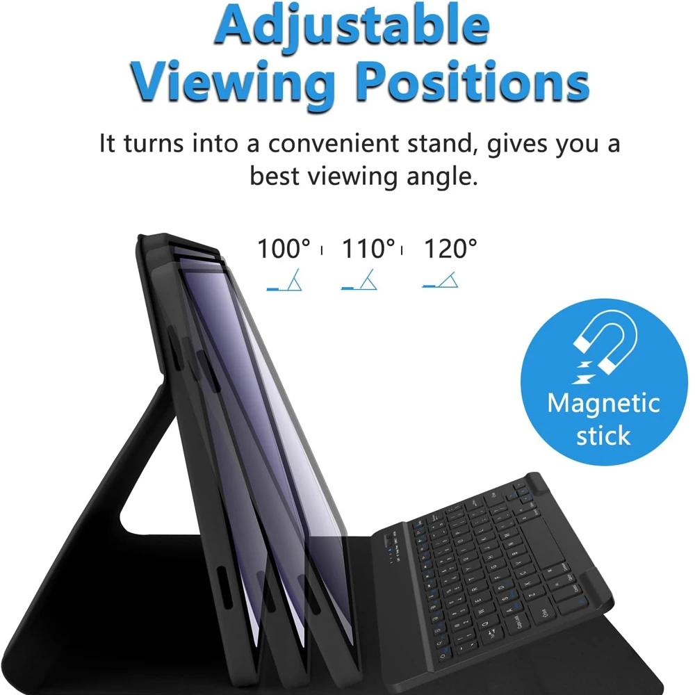 Case for Samsung Galaxy Tab A9 Plus 11 Inch(Model:SM-X210/X216/X218),Detachable Keyboard cover for Samsung Tab A9+ with Pen Slot
