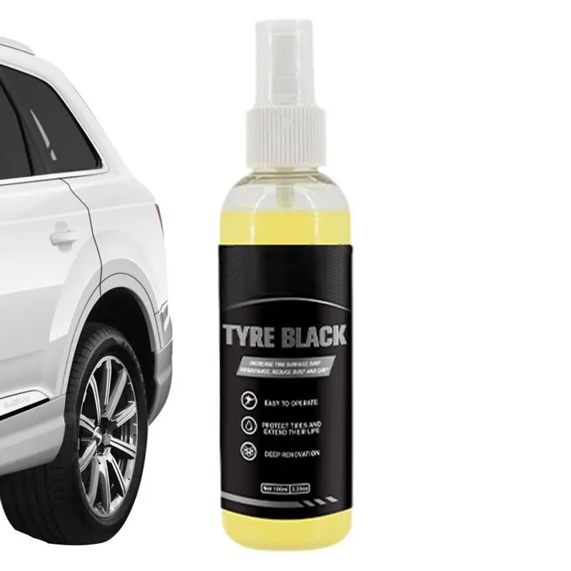 

Sprayable Car Tire Shine Cleaner 100ml Automotive Wheel Cleaner Mild Tire Cleaner Wheel Cleaner Spray Long-Lasting Shine For Car