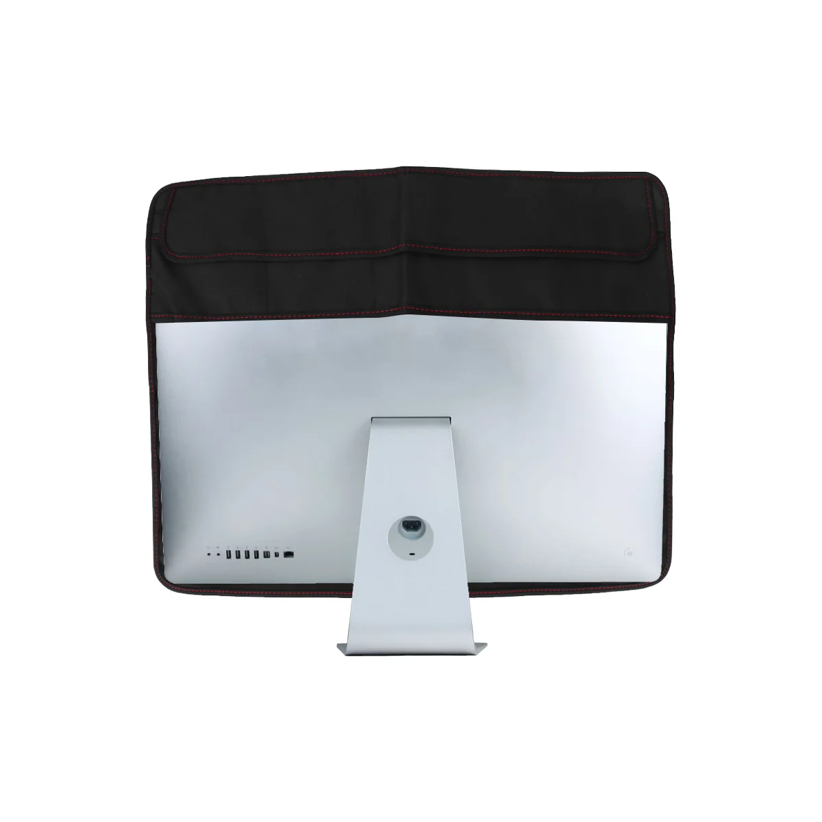 27 Inch Black Polyester Monitor Dust Cover Protector Scratch Resistant Foldable Screen Protector with Pocket for Travel Storage