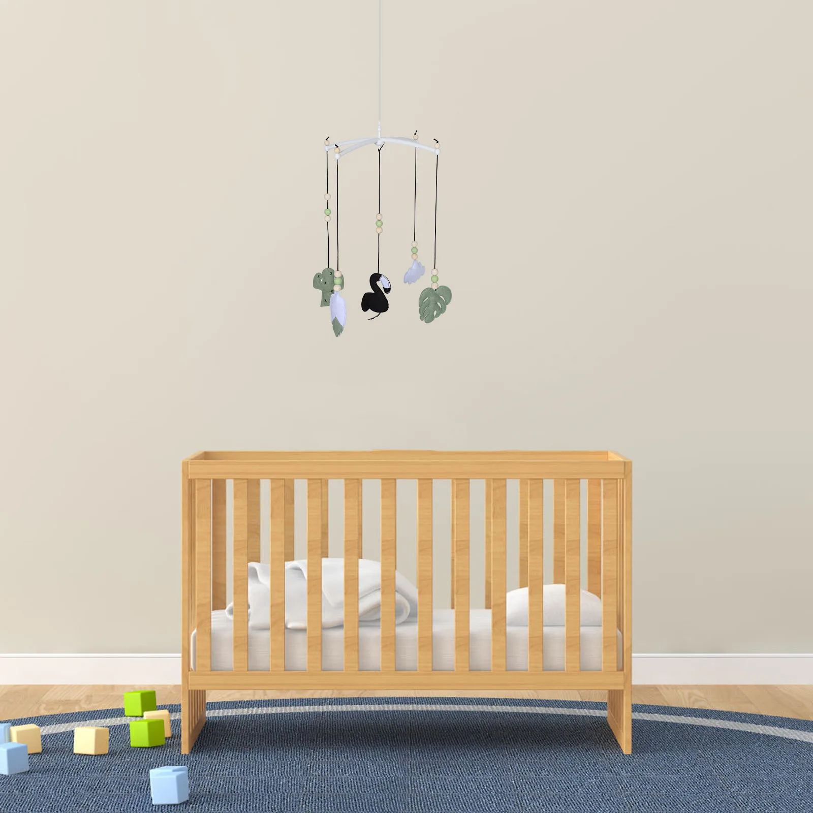 Baby Crib Bell Cute Felt Wind Chime Hanging Mobile For Nursery Bedroom Stroller Bed Canopy Decoration Ceiling Mobile For