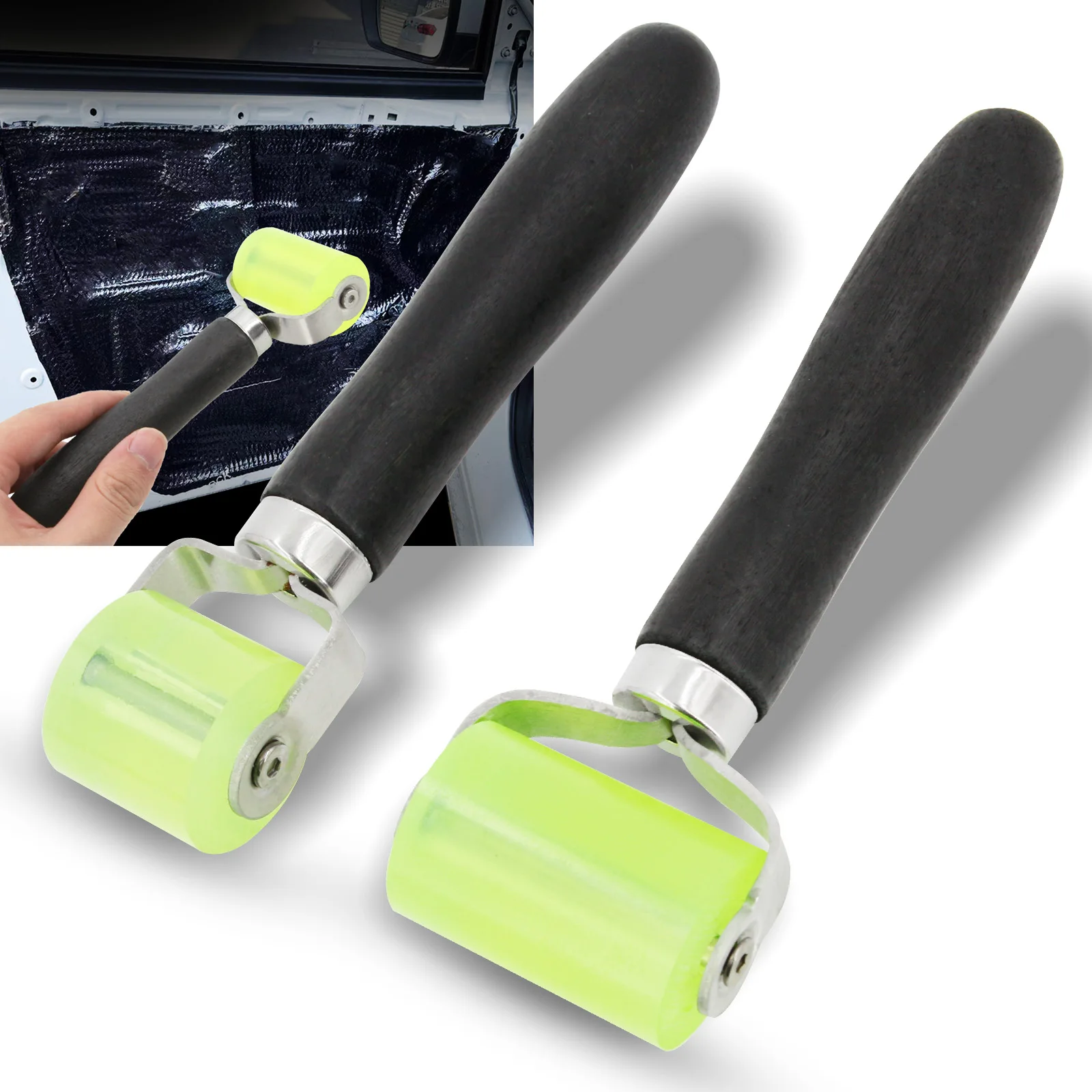 

Car Soundproofing Pressure Roller Tool Car Stereo Soundproofing Cotton Roller Push Wheel Autos Auto Noise Insulation