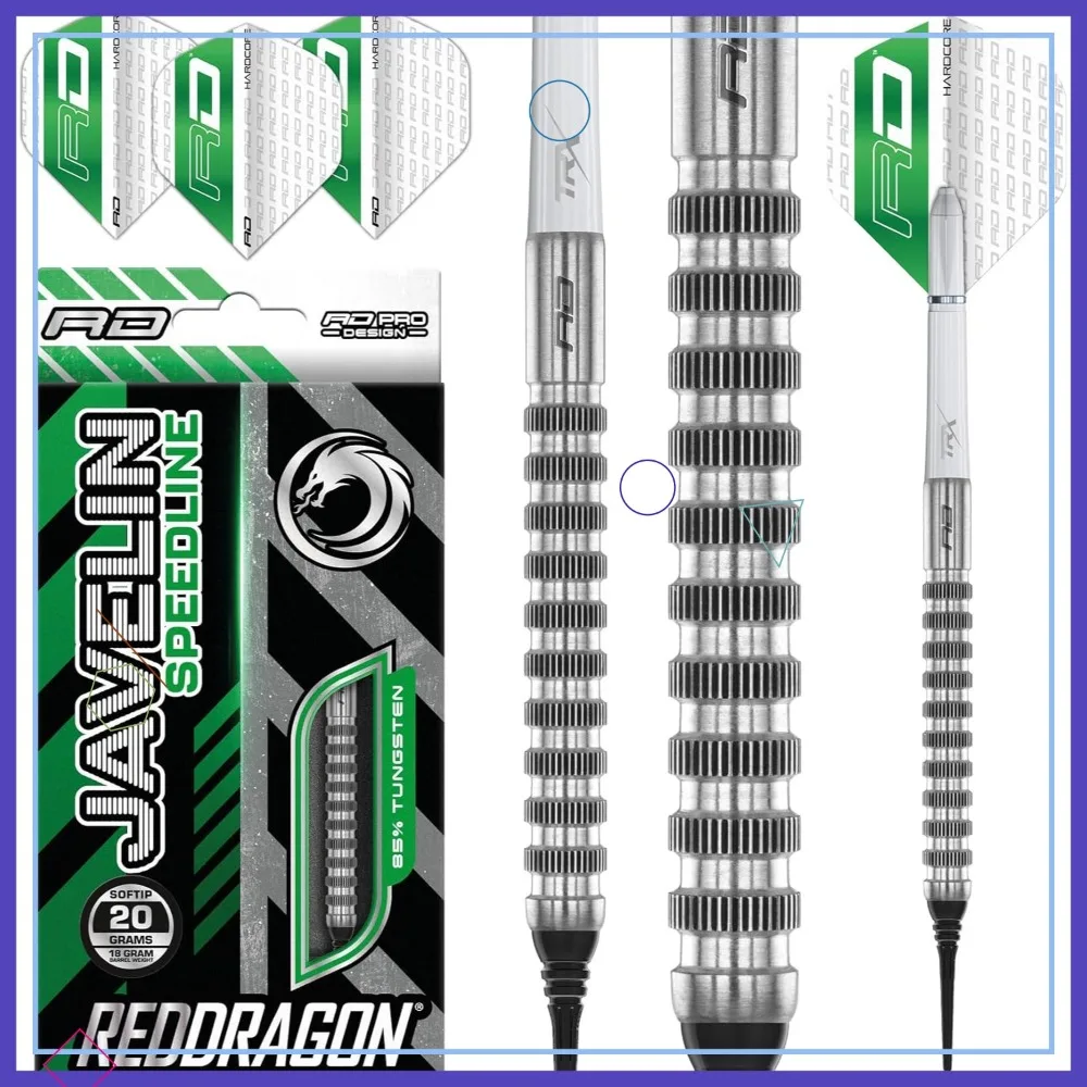 

Professional Tungsten Soft Tip Darts Set 18g Barrels with Flights & Stems
