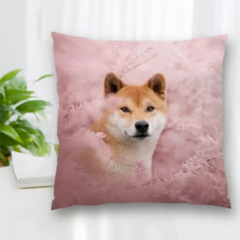 New Shiba Inu Pillow Slips With Zipper Bedroom Home Office Decorative Pillow Sofa Pillowcase Cushions Pillow Cover