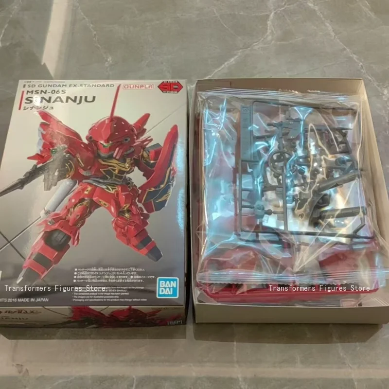 สินค้าพร้อมส่ง ของแท้ ยี่ห้อ Bandai หุ่นยนต์กันดั้ม SD MSN-06S ซินันจู โมเดลจากอนิเมะ ประกอบเองได้ ของเล่นฟิกเกอร์แอคชั่นสำหรับเด็ก ของเล่นตุ๊กตาขยับได้ ของขวัญ
