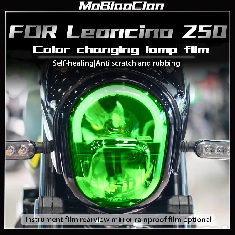 For Benelli Leoncino 150 250 Instrument Film Light Film Transparent Headlights Tail Light Film Smoked Black Protection Film Acce