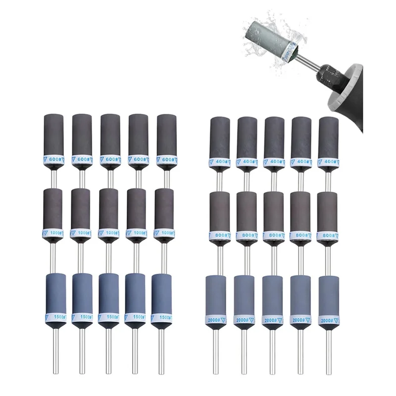 

A95I-Шлифовальные барабаны, набор из 30 шт., аксессуары для вращающихся инструментов Dremel, шлифовальные насадки с набором хвостовиков 1/8 дюйма для шлифовального банка Dremel