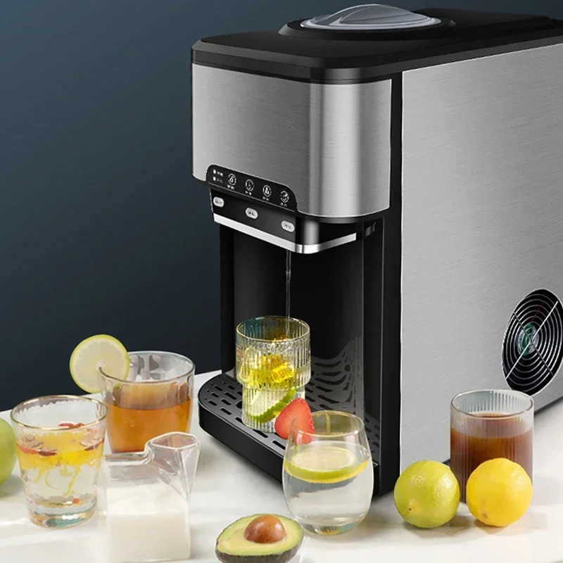 Drinking Water Ice Maker 48lbs Daily Ice Cube Makers Stainless Steel Ice Makers Tabletop Ice Maker Machine Ice Cube HZB-25YLR