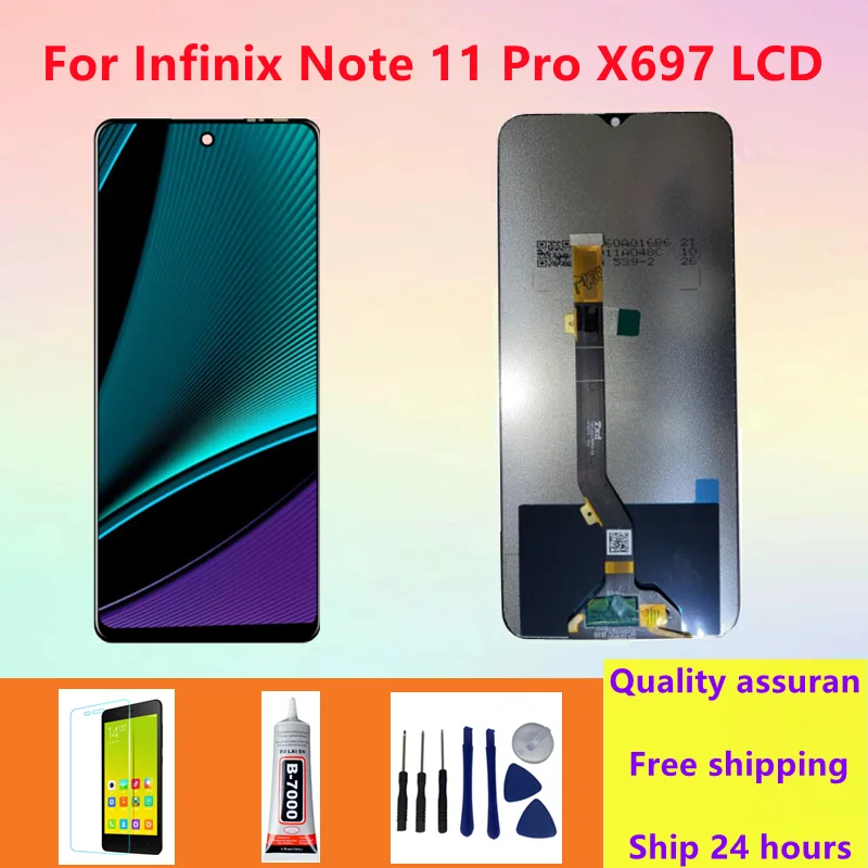 

6.95" For Infinix Note 11 Pro X697 LCD Display Touch Screen Digitizer Assembly Repair Replacement Parts New Note11 Pro LCD