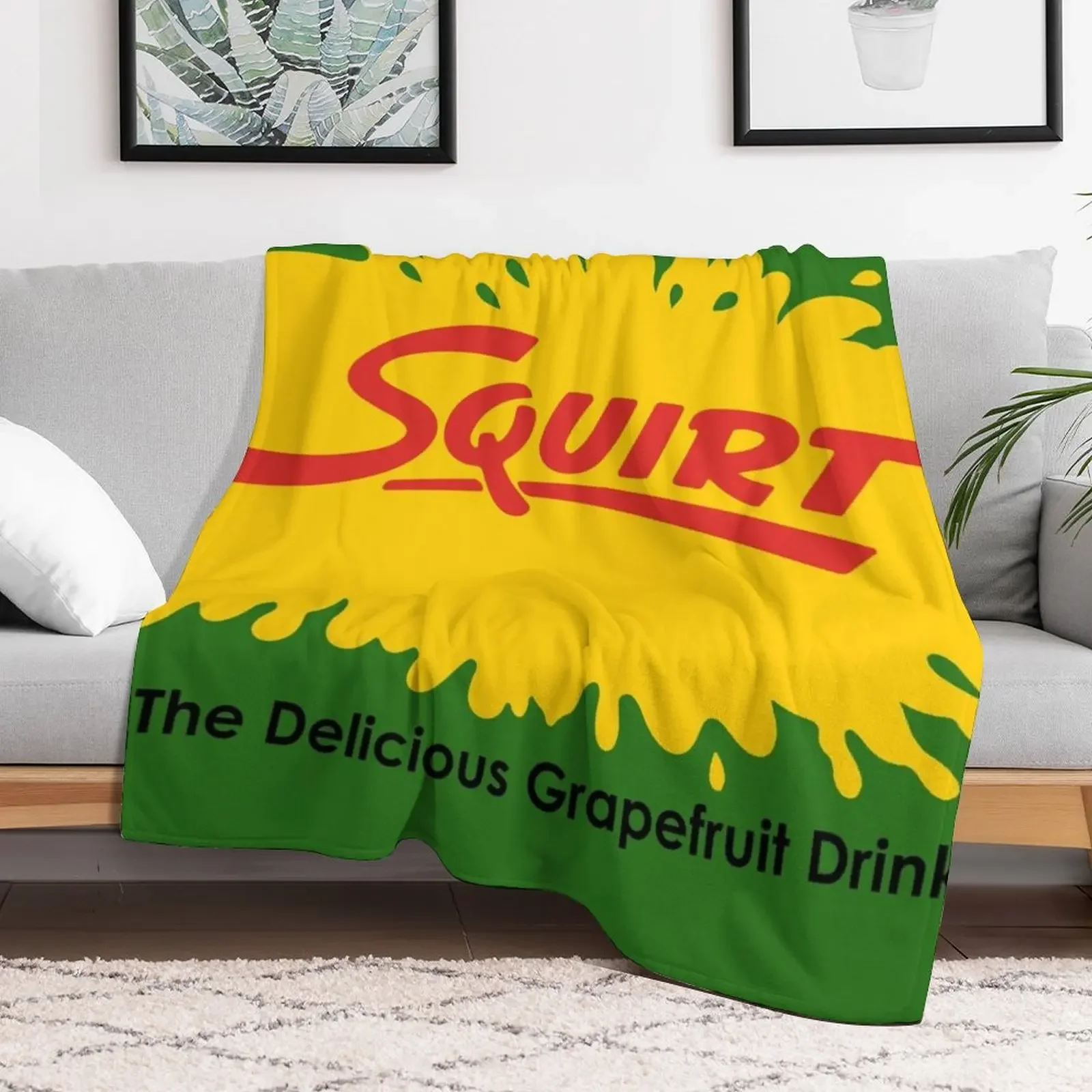 squirt the delicious grapefruit drink Throw Blanket Luxury Throw Camping Retros Thins Blankets