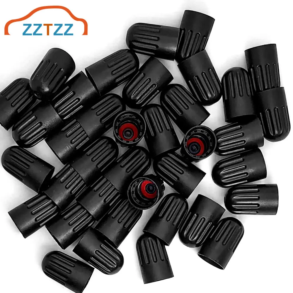 Czarne plastikowe długie nakładki na zawór opony do TR20008 TPMS Nakładka na zawór opony Samochodowa wymiana TPMS Nakładka na zawór opony