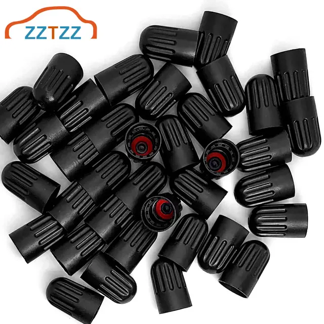 Czarne plastikowe długie nakładki na zawór opony do TR20008 TPMS Nakładka na zawór opony Samochodowa wymiana TPMS Nakładka na zawór opony