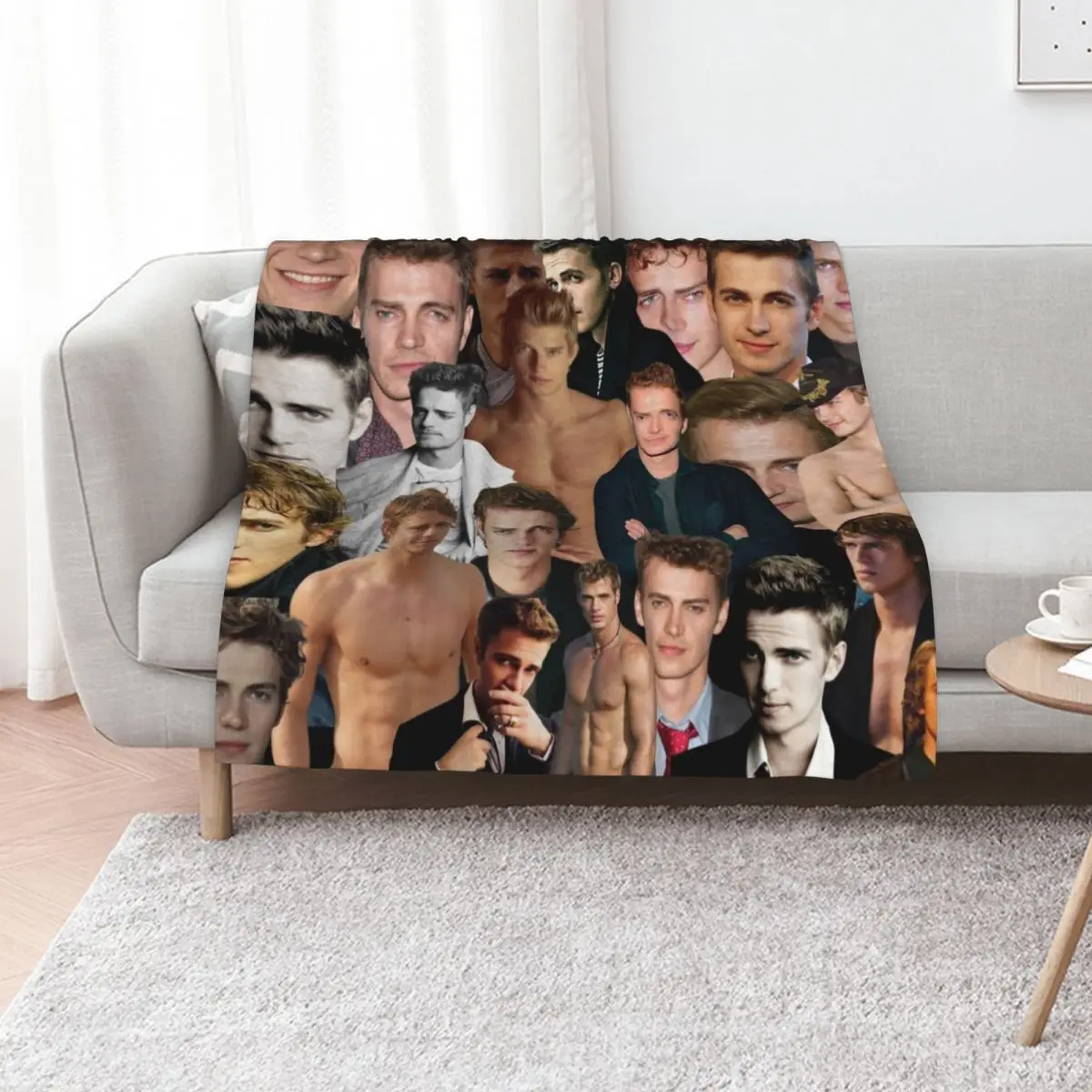 hayden christensen photo collage Throw Blanket Thermal Bed heavy to sleep Bed linens Sleeping Bag Sofa Quilt Blankets