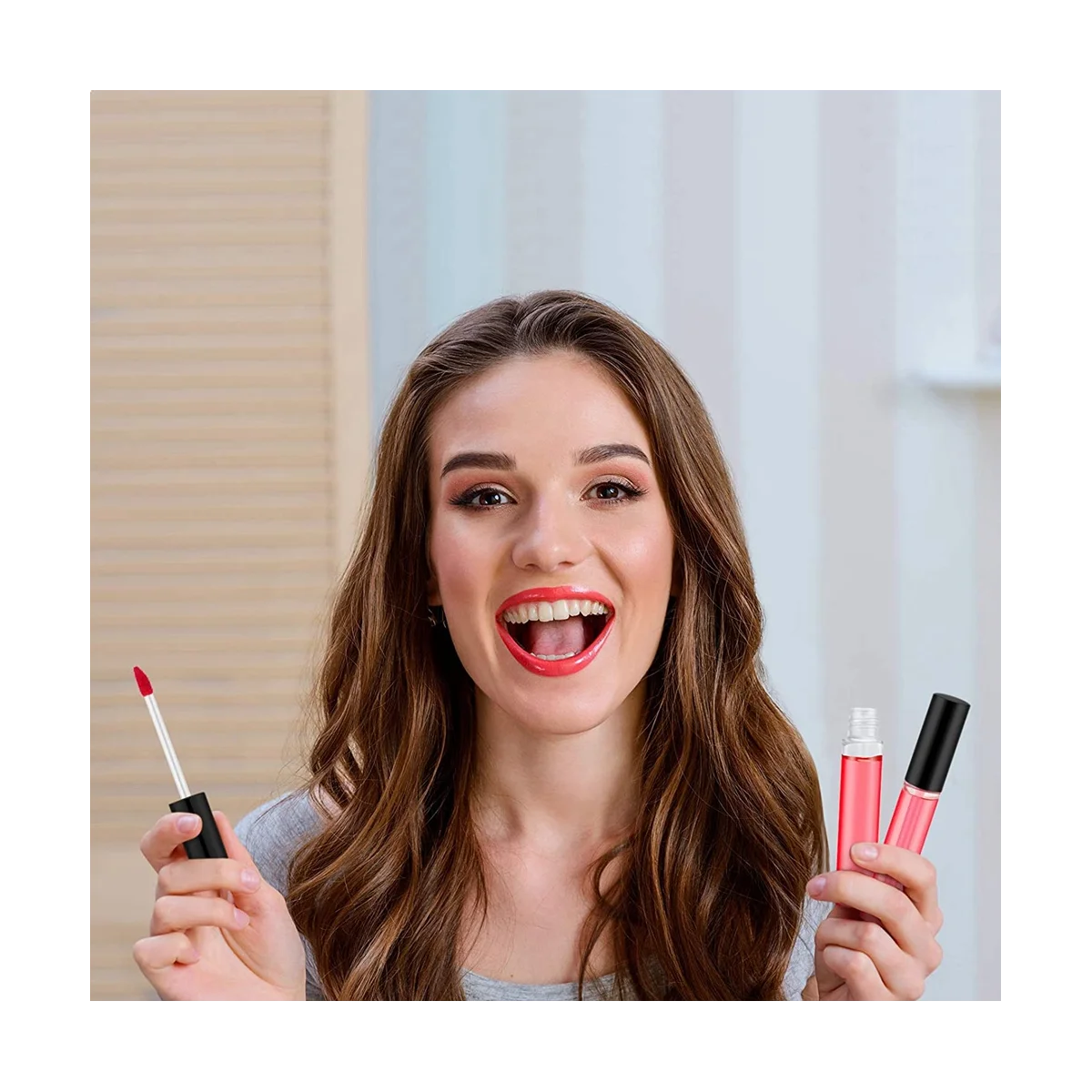 100 قطعة 10 مللي أنابيب ملمع الشفاه الفارغة واضحة صغيرة قابلة لإعادة الملء بلسم الشفاه لمعان الحاويات زجاجات بلاستيكية حاويات ملمع الشفاه