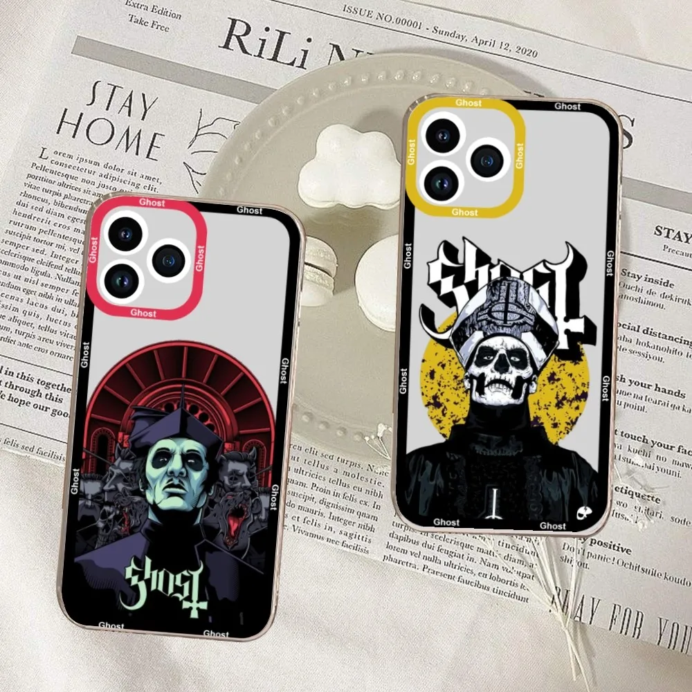 Ghost Heavy Metal Band Phone Case For Samsung S20 S21 S22 S23 ULTRA PLUS LITE Transparent Shell