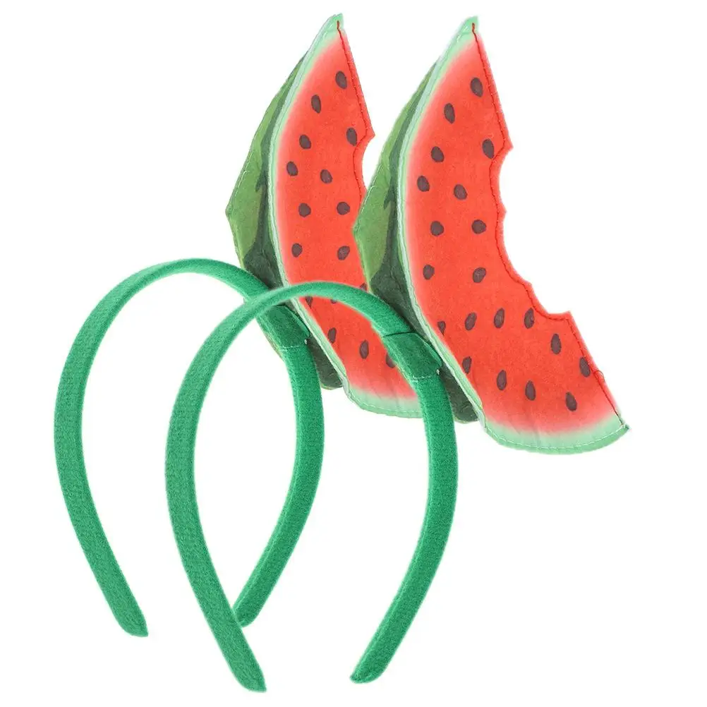 

2 Pcs 3D Watermelon Headband Kids Girls Fun Carnival Hawaiian Luau Party Boppers Summer Fruit Beach Pool Wedding Birthday