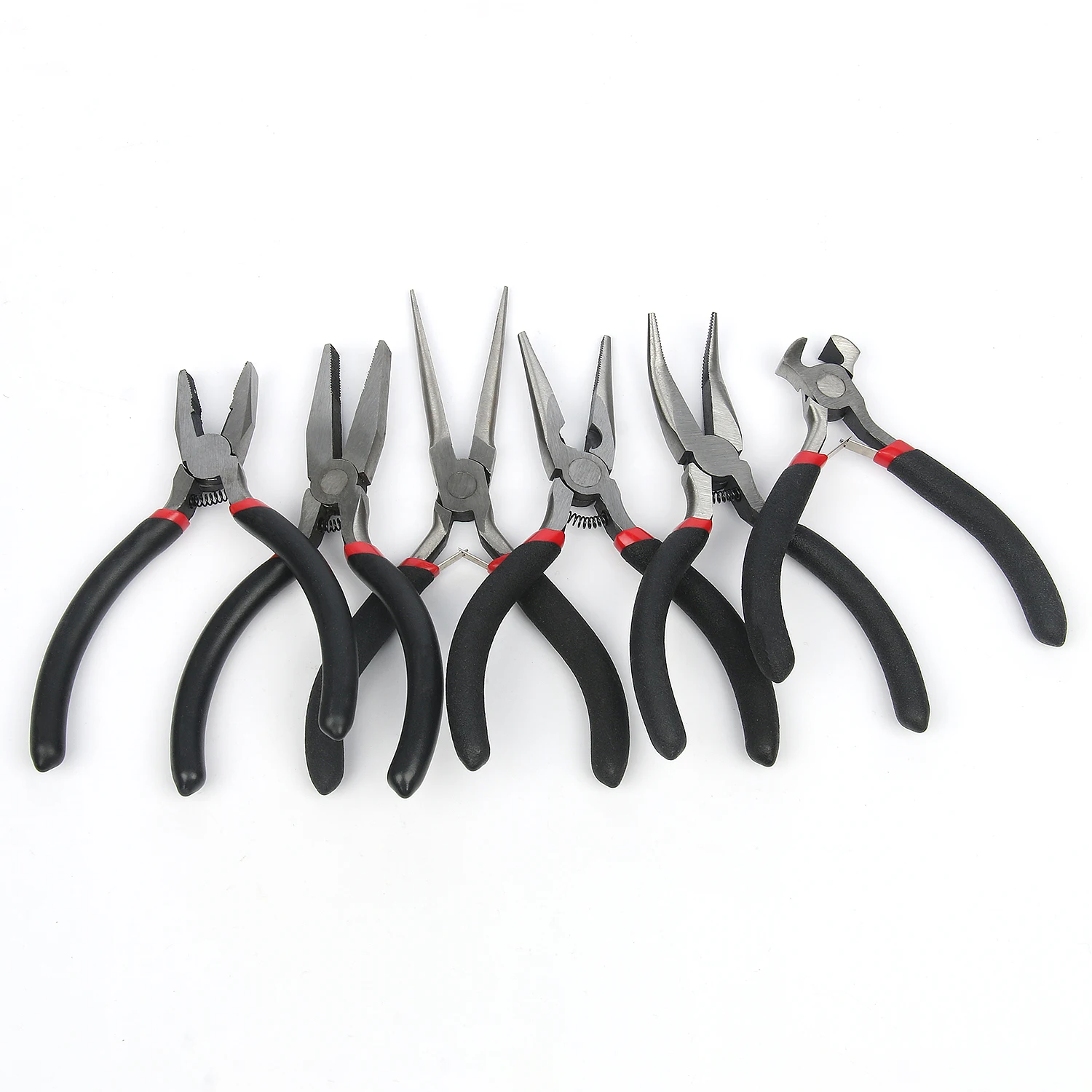 5 Styles Portable Black Metal Mini Jewelry Pliers Cutter Chain Bent Nose Making Beading For Jewelry Making Tool Kit for DIY