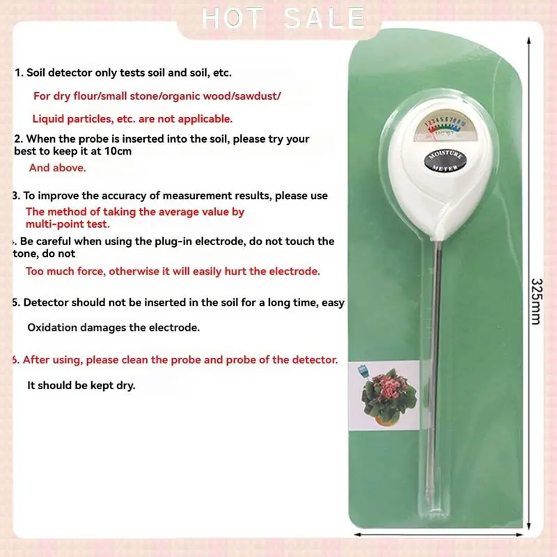 24-Hour Delivery Soil Humidometer Home Gardening Measuring Tool Soil Moisture Meter Hygrometer Probe Watering Test