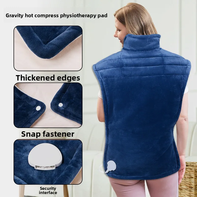 

Электрическая грелка 60X90 см, гравитационная шаль, моющаяся, очень большая, для тела, шеи, плеч, полная спина, регулируемое время, грелка, обертка