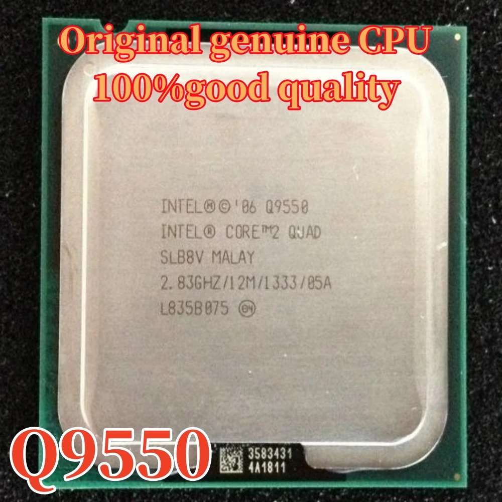 Original Intel Core 2 Quad Q9550 Processor (12M, 2.83GHz,1333MHz) LGA775 CPU Desktop Free shipping ship out within 1 day