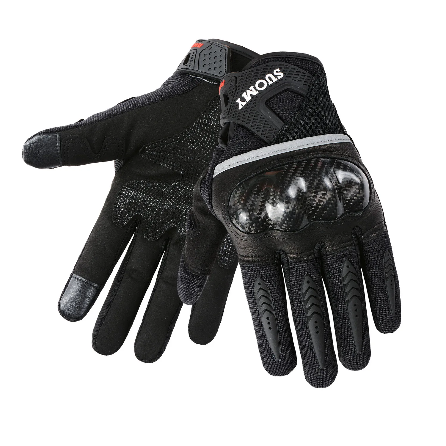 

Motorcycle Gloves Spring/Summer Carbon Fiber Protective Shell Unisex Biker Crash-Resistant Breathable
