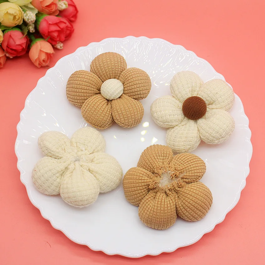 Flower Appliques for DIY Hat Clothes, Sewing Patches, Handmade Headwear, Hair Clips Accessories, 6cm, 10Pcs