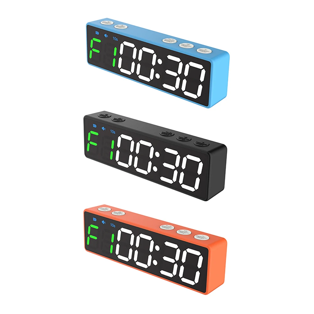 

Portable Gym Timer Interval Timer Workout Countdown/UP/Stopwatch Back Magnetic Timer USB Rechargeable 8 Type Fitness Modes