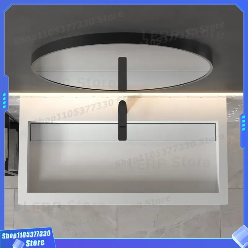 Wall Mounted Floating Bathroom Sink Modern Composite Acrylic Wash Basin for Contemporary Home Decor Vanity Unit Modern Wall
