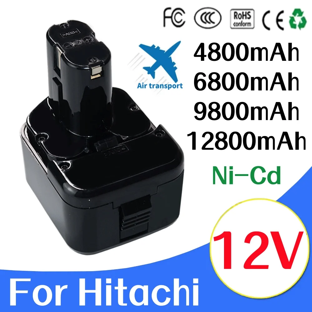 

For Hitachi 12V 4.8/6.8/9.8/12.8ah EB1214S Rechargeable batteries NI-cd for tools EB1220BL EB1212S EB1214S WR12DMR CD4D DH15DV C