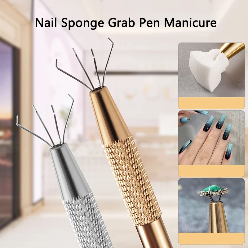 1Pc Nail Sponge Gra…