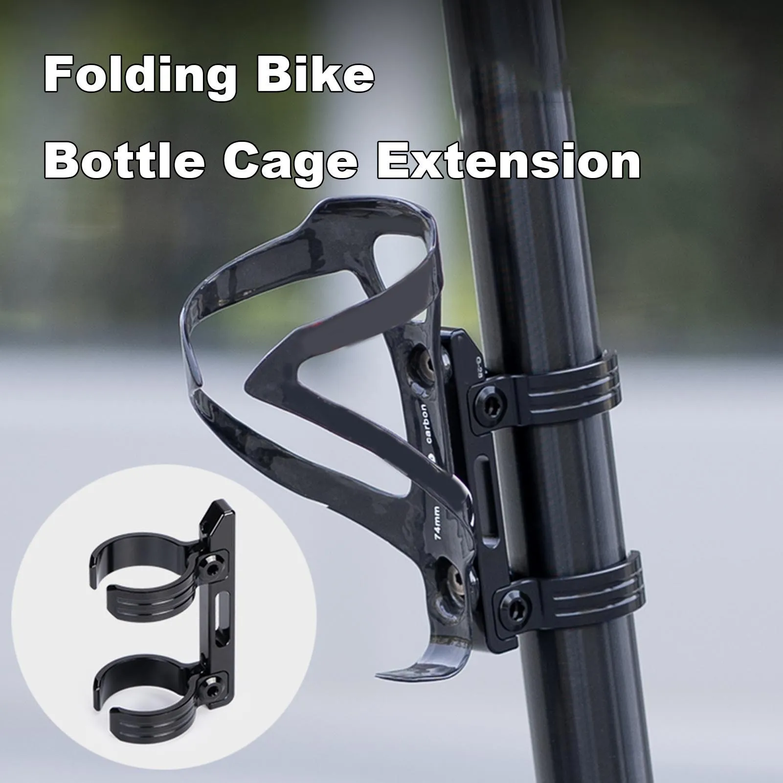 

Bike Water Bottle Cages Converter Bike Water Bottle Cage Adapter Stable Lightweight for Folding Bikes Easy Installation
