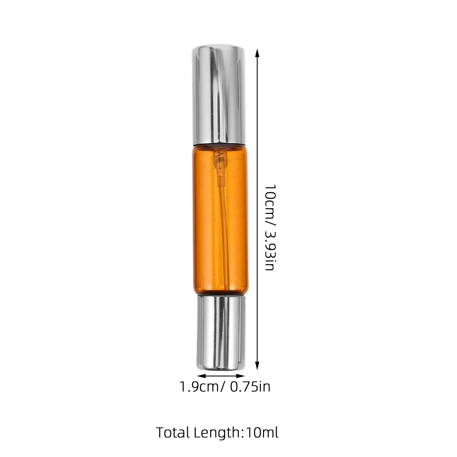 8Pcs Amber Glass Essential Oil Roller Bottles Set 10Ml Dual-Head Leakproof Refillable Perfume Spray Bottles Portable Travel view 5