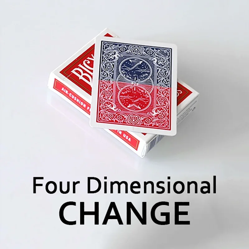 

Four Dimensional Change Magic Tricks Playing Card Color Change Magia Magician Close Up Street Illusions Gimmicks Mentalism Props