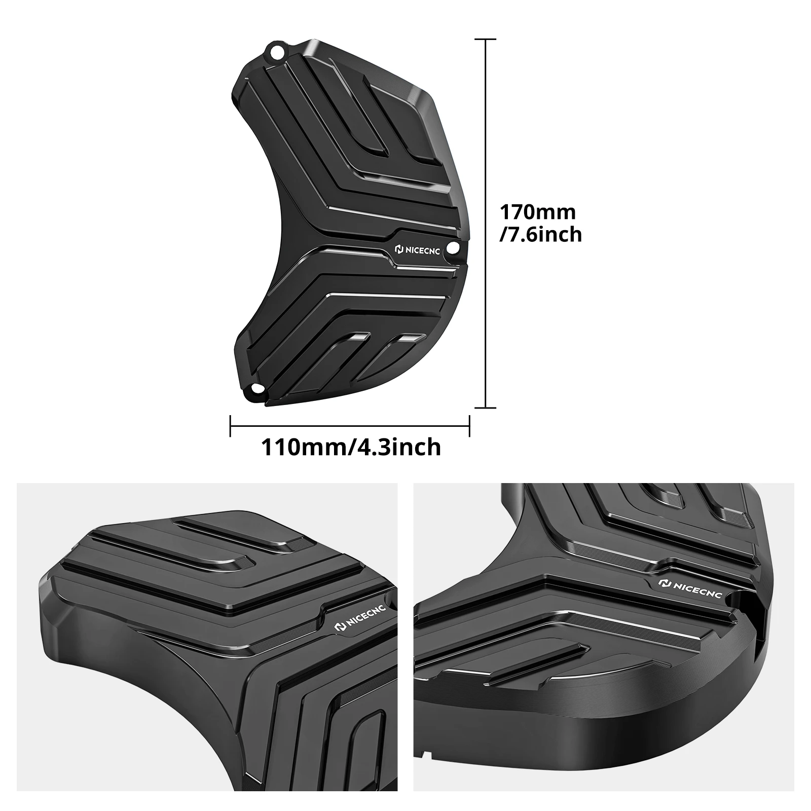 NICECNC Kupplungsdeckeleinsatz und Wasserpumpenabdeckung für Yamaha Banshee 350 1987–2006, ersetzt 4L0-15431-01-00 2GU-15416-00-00, Aluminium – Detail 11