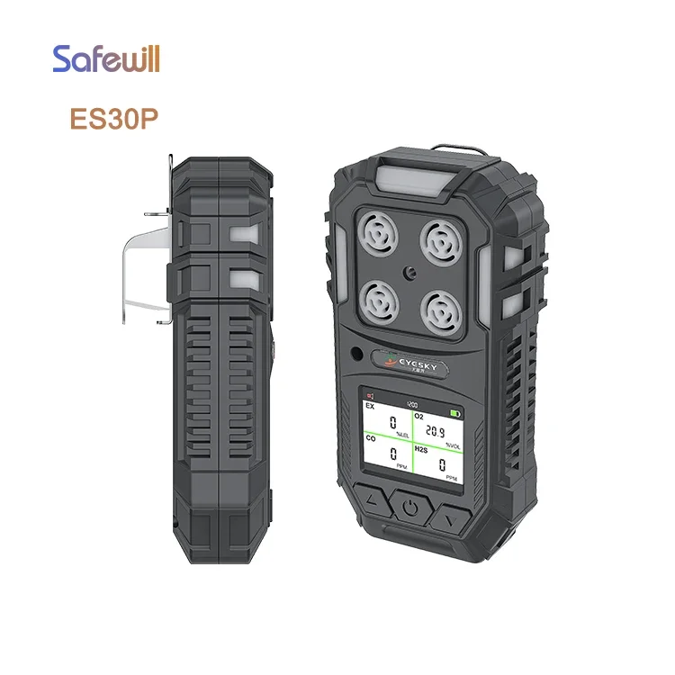 

Safewill High Precision ES30P 4 In 1 Gas Detectors Methane Carbon Monoxide H2S O2 Handheld Gas Leakage Detector Alarm