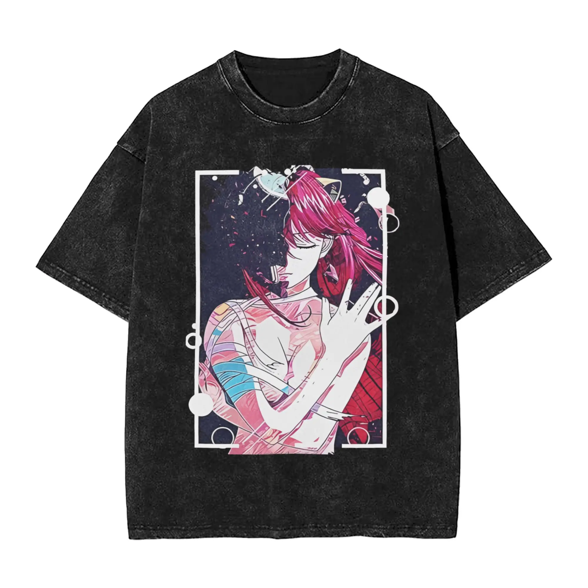 

Elfen Lied T Shirt Men Pure Cotton Fun T-Shirts O Neck Meme Tee Shirt Short Sleeve Tops Plus Size
