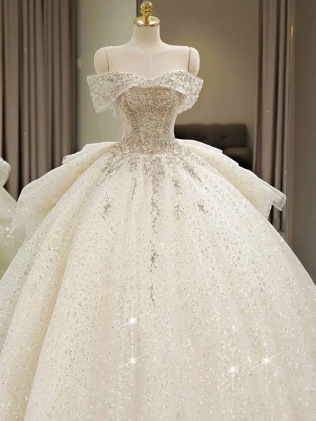 

Princ Sle Wedding Dr One oulder Fce Floor Length Bridal Gown for plus Size Women Luxury Tailed High Waist A-Line...