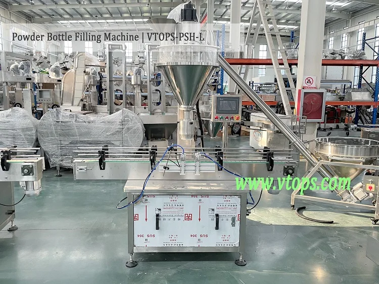 Fully Automatic Bottle Powder Filling Machine / Auger Filler With Split Hopper And PLC Control System