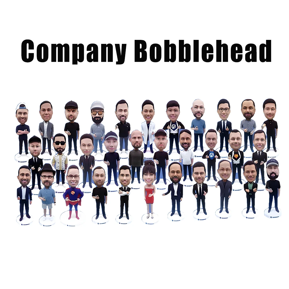 Customize Bobblehead for Company Colleague,Personalized Sculpture for Year-end Gifts,Custom Bobble Head Wholesales,Full Handmade