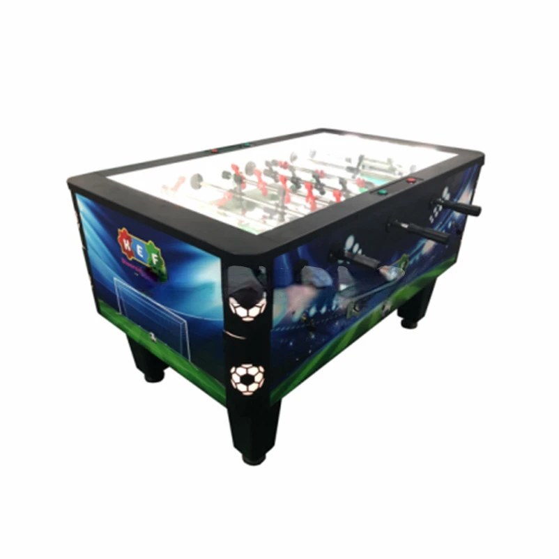 Game console glass tabletop football table LED color